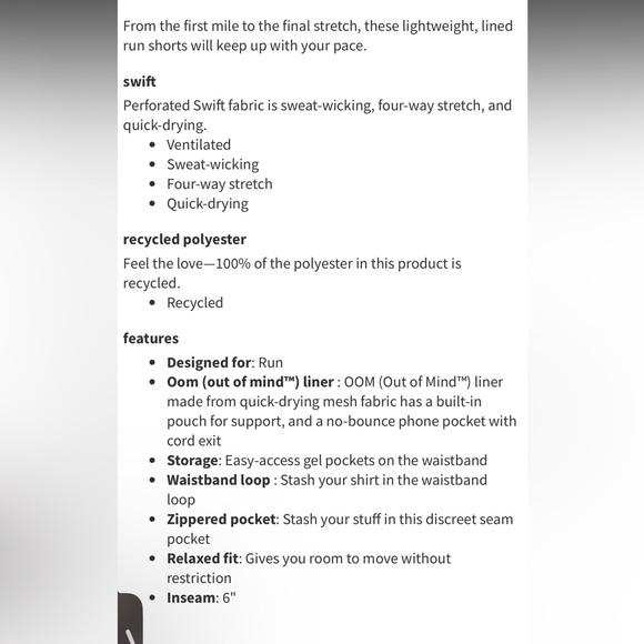 Lululemon Fast and Free short lined Wasabi. Mens size small - Picture 15 of 15